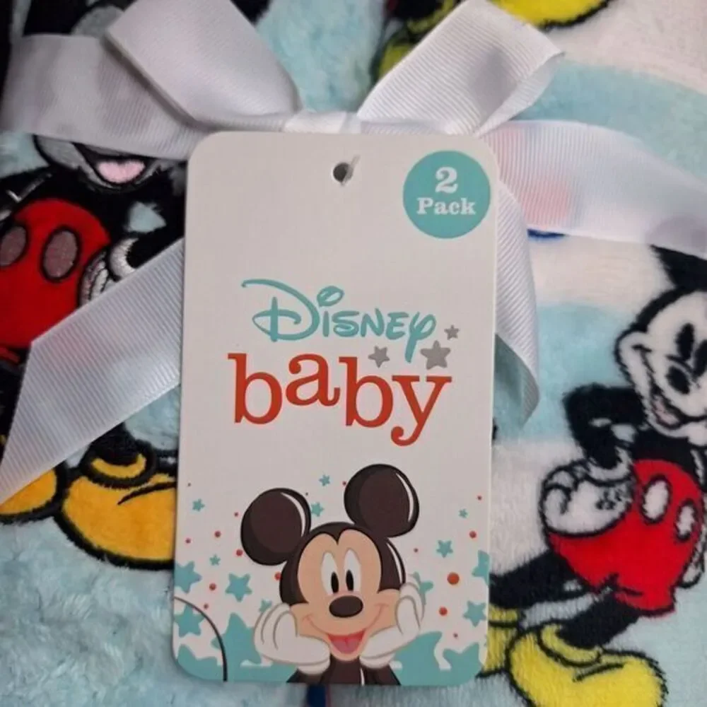Disney Mickey Mouse Baby‎ Blanket 2 Pack, New in Original Packaging